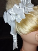 Wianek Gumka do koka komunijna biała handmade  | Pierwsza Komunia