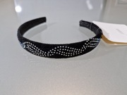 Opaska do Włosów Czarna z Cekinami 