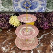 Śliczna angielska etażerka 3-poziomowa z zamkami - EIT #2