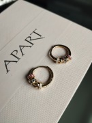 Kolczyki srebro 925 pozłacane koła kółka zawieszki cyrkonie angielskie 