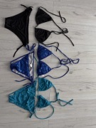 3 piękne bikini stroje kąpielowe bardzo dobry stan cekiny glamour