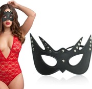 Sexy Skórzana Maska Kota 