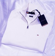 Tommy Hilfiger  sweter półgolf XXL cream cotton kaszmir th prada gran sasso