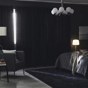 IKEA SANELA zasłony mięsisty aksamit bawełna 140x250 ciemny szary