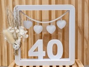 Personalizowana Ramka Urodzinowa 3D – Dowolny Wiek | Prezent | Pamiątka