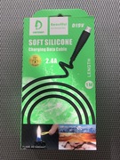 Przewód silikonowy Denmen D19V micro usb czarny