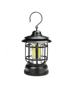 Przenośna lampa kempingowa LED namiot retro latarnia z haczykiem