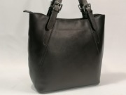 Nowa duża włoska skórzana torebka Vera Pelle shopper gorzka czekolada A4