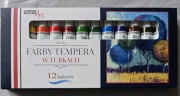 LOOZZ Art Farby Tempera w tubkach 12 kolorów po 12 ml nowe