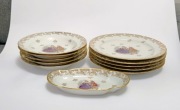 Komplet 11 szt Limoges T&V Fragonard 26cm obiadowe 1907-1919