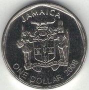 Jamajka 1 dollar dolar 2008 - 18,5 mm nowy typ nr 2