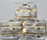 Monety 2013 ROYAL MINT RM Komplet woreczków 1, 2, 5 gr