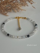 Kamienie naturalne Turmalin Labradoryt Kwarc Bransoletka Ochrony 