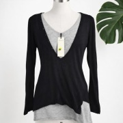 Czarno szary sweter rozm m