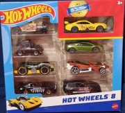 Hot wheels 8 aut, zestaw ze zdjęcia 