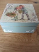 Pudełko drewniane, ozdoba świąteczna, dzieci, zdobienia 3D