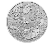 Chinese Myths and Legends: Dragon & Koi 1 uncja Srebra 2023