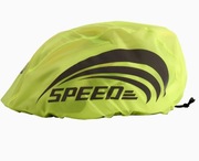 Pokrowiec ochraniacz przeciwdeszczowy na kask rowerowy z odblaskami