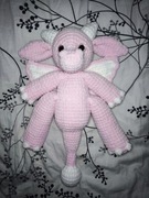 smok na szydełku pluszak maskotka amigurumi rękodzieło  