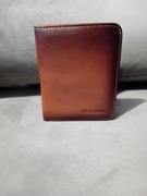 Nowy męski portfel ze skóry bydlęcej na karty kolor brązowy 