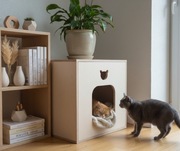 Domek dla Kota Drewniany Szafka Legowisko Kryjówka