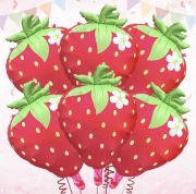 TRUSKAWKI Zestaw 6szt Balonów z folii aluminiowej 65*45cm