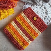 Otulacz na książkę na szydełku pokrowiec etui na prezent