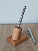 Stojak na długopis lub piuro, bukowy, impregnowany olejem lnianym