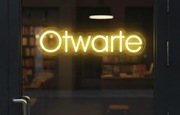 NEON OTWARTE SZYLD LED WITRYNA SKLEPU LOKALU  TEKST NA ZAMÓWIENIE 