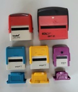 OKAZJA! Pieczątki automatyczne (stemple) 5 sztuk ! Wagraf, Colop..