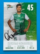 Autograf oficjalna karta Lechia Gdańsk 2022/23 Krystian Okoniewski