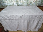 Bawełniany obrus z koronką szydełkową 160x130