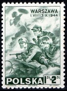 EMIGRACJA, 1945r., Fi 338 U, 1 znaczek czysty** z klejem w stanie BDB