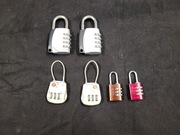 6sztuk Kłódki do walizek Prosafe 800, ABUS 155/40 B, ABUS 145/20 