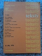 Teksty dwumiesięcznik nr 30 (6/1976) Gadamer; Witkacy; Gombrowicz; Muzyka
