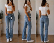 b.young Denim Jeansy Damskie Wysoki Stan Jasny Denim R. 32 Nowe z Metką