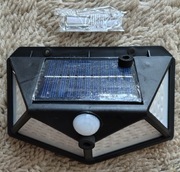 Nowa Lampa Solarna 100 LED ścienna z czujnikiem ruchu szerokokątna 