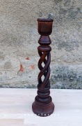 Drewniany świecznik 50 cm rzeźbiony dekoracja