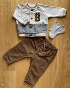 Cool Club bluza + h&m spodnie sztruksowe 62-68 cm fajny zestaw 2 szt.