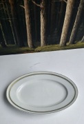 Patera Ćmielów porcelana PRL owalna średnia złocenia vintage