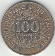 Afryka Zachodnia (BCEAO) 100 franków 1989 - 26 mm - nr 2