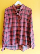 Śliczna koszula Co Couture 40 L w kratkę żabot must have elegancka