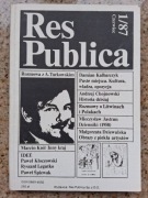 Res Publica nr 1 (czerwiec 1987) M. Jastrun; Andriej Tarkowski; Sokrates