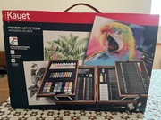 Kayet Zestaw artystyczny Drewniana walizka 180 elementów