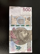 Banknot 500 zł seria AA