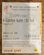 Bilet ZTM Berlin Niemcy metro U-Bahn S-Bahn