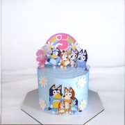 Bluey, toppery papierowe na tort