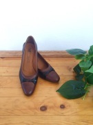 Buty damskie skórzane na niewielkim obcasie