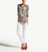 KOLOROWA WZORZYSTA KOSZULA MASSIMO DUTTI  44