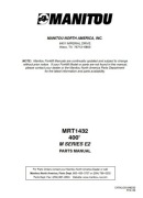 Katalog części Manitou MRT 1432 M seria E2